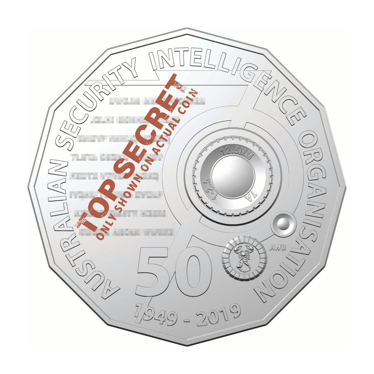 2019 50c Australian Spies & Spooks 70 Years of ASIO Unc Coin
