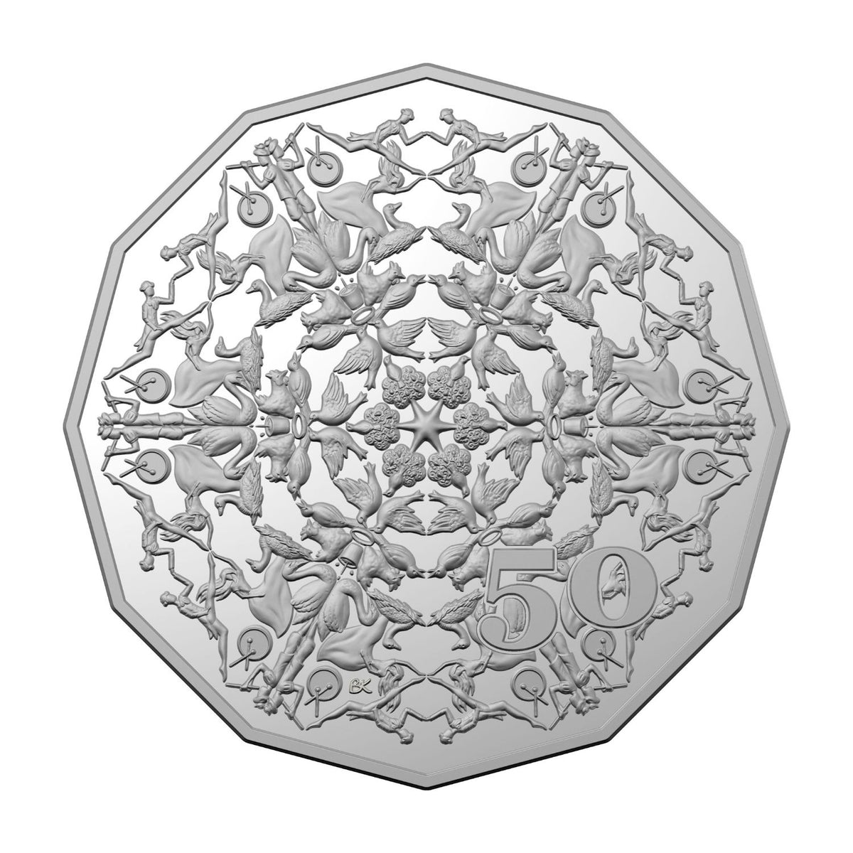 2019 50c Merry Christmas 12 Days of Christmas Unc Coin