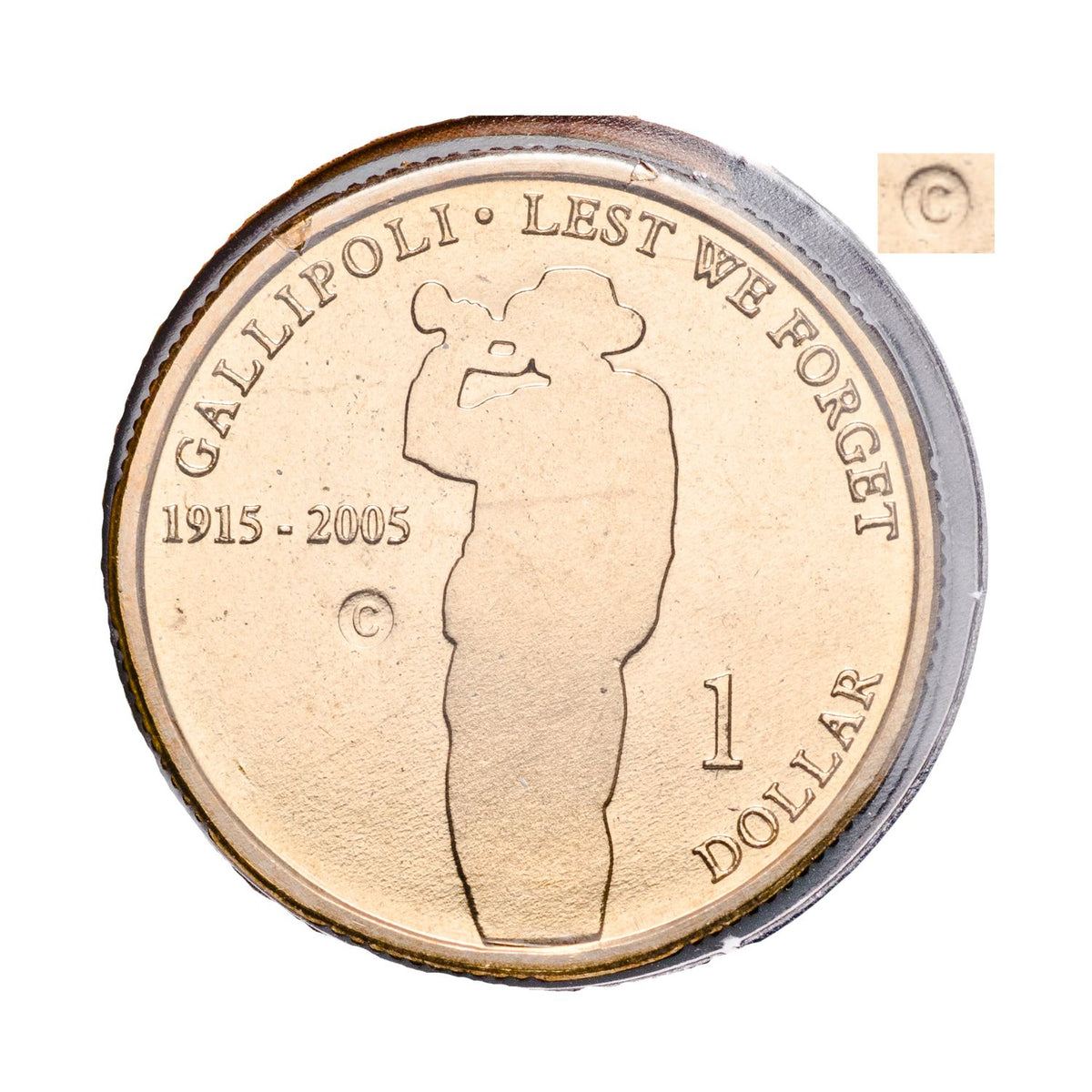 Australia Gallipoli 2005 $1 C Mintmark Uncirculated Coin