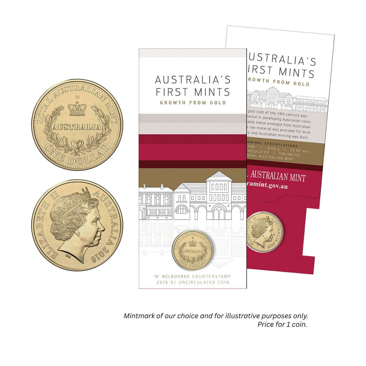 2016 $1 Australia's First Mints mint mark - mintmark of our choice UNC