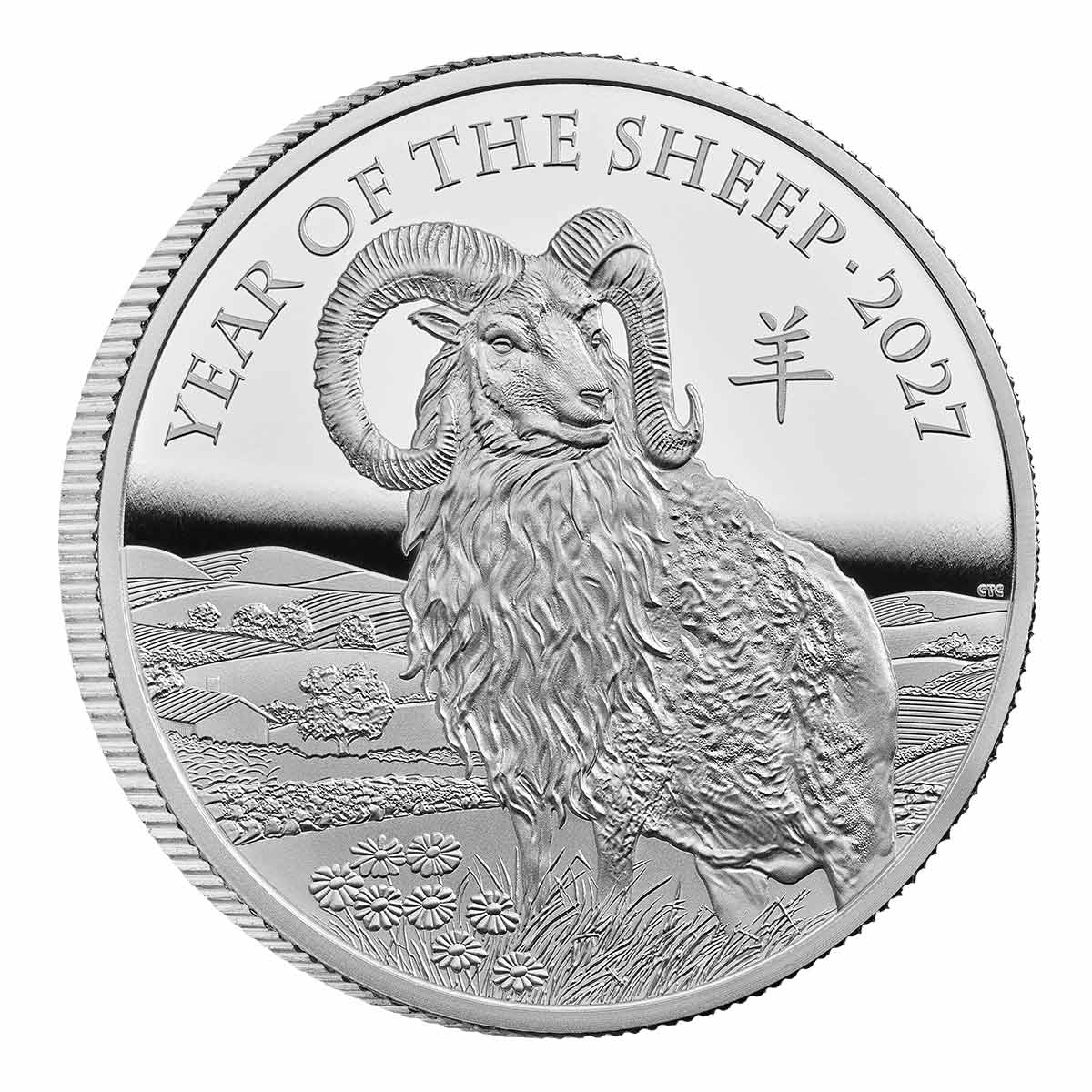 Great Britain Lunar Year of the Sheep 2027 £2 1oz Silver Proof Coin