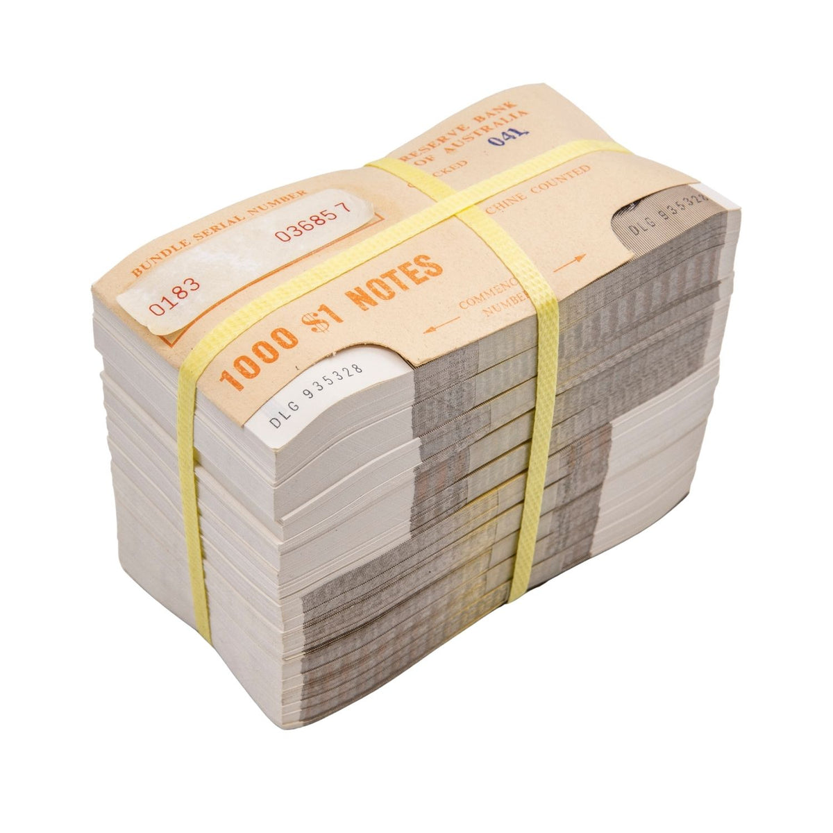 Australia 1982 $1 R78 Johnston/Stone Reserve Bank 'Brick' (Ten Uncirculated 100-Note Bundles)
