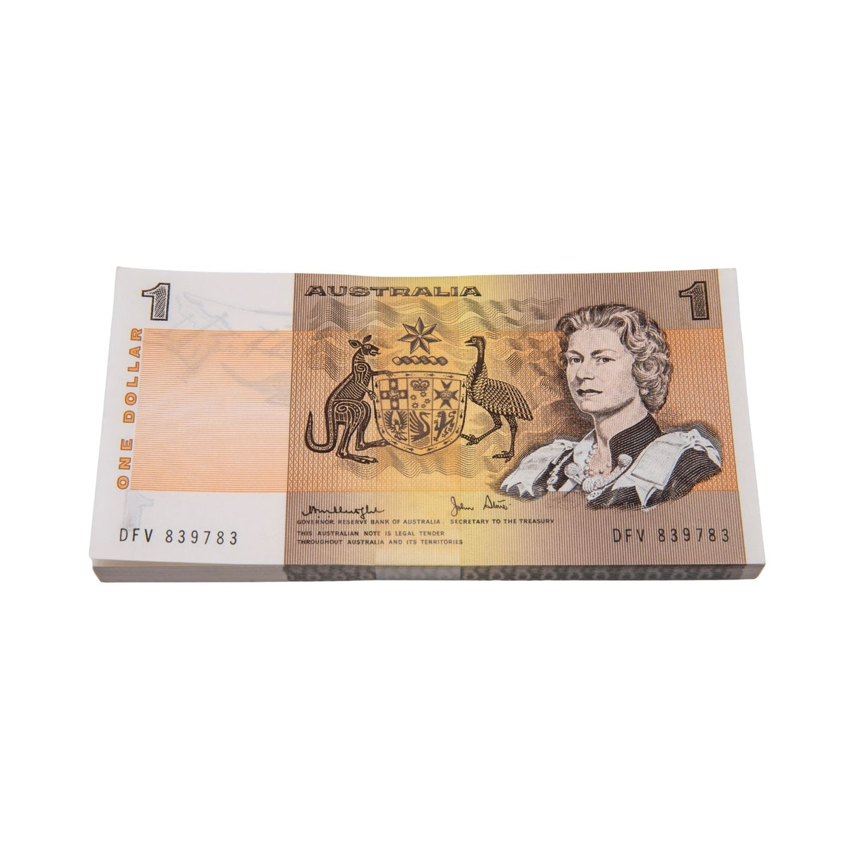 Australia 1979 $1 R77 Knight/Stone Uncirculated 100-Note Reserve Bank Bundle