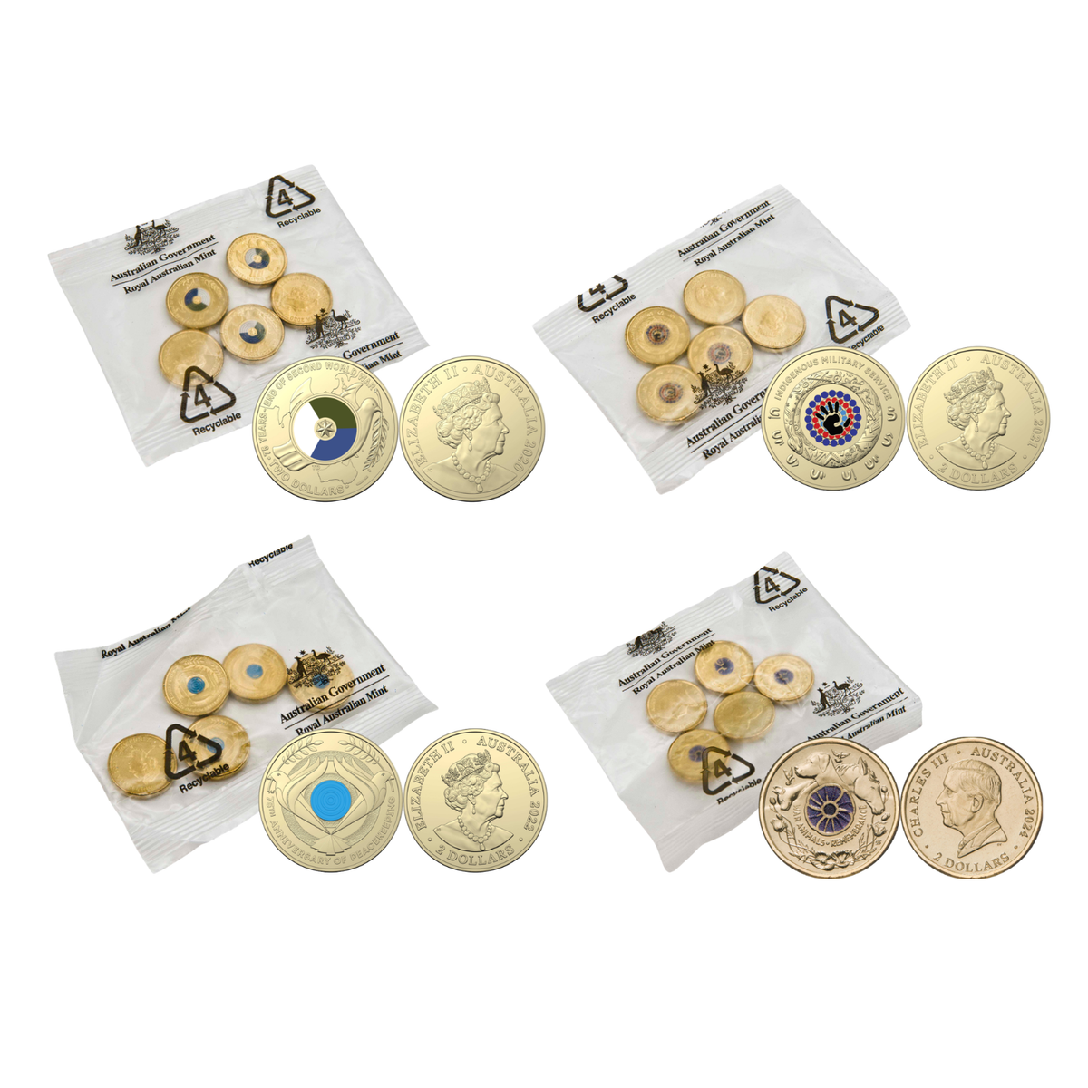 Australia Military 2020-24 $2 Official RAM Mint Bag Bundle