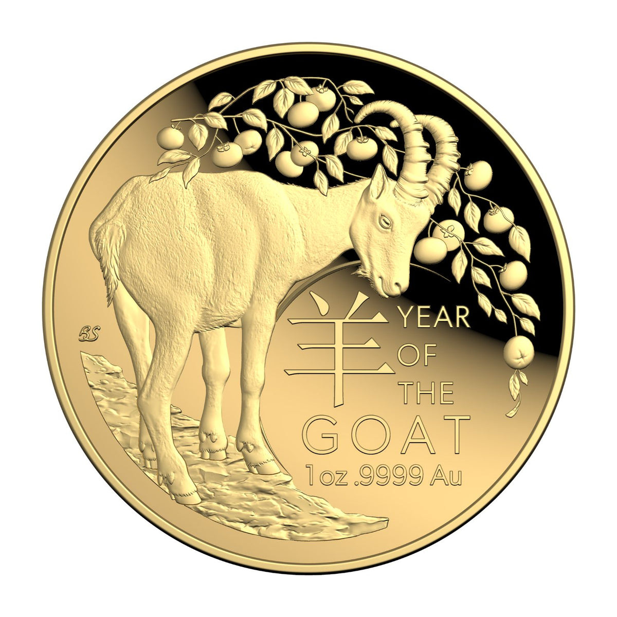Australia Lunar Year of the Goat 2027 $100 Domed 1oz Gold Proof Coin