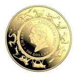 Australia Lunar Year of the Goat 2027 $100 Domed 1oz Gold Proof Coin