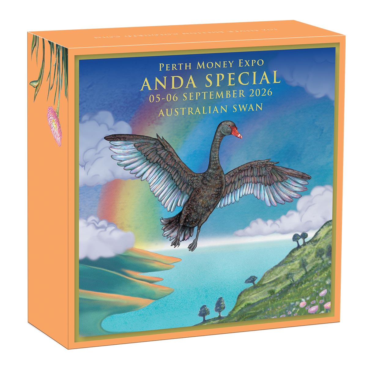 Australia ANDA Perth Money Expo 2026 $1 Swan Colour 1oz Silver Uncirculated Coin