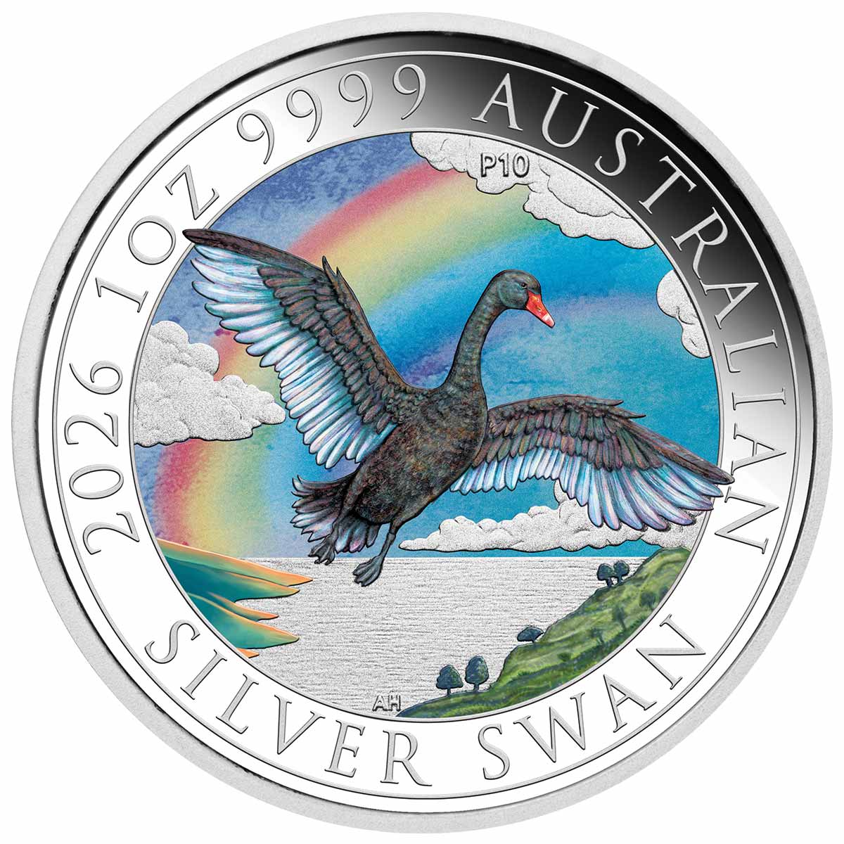 Australia ANDA Perth Money Expo 2026 $1 Swan Colour 1oz Silver Uncirculated Coin