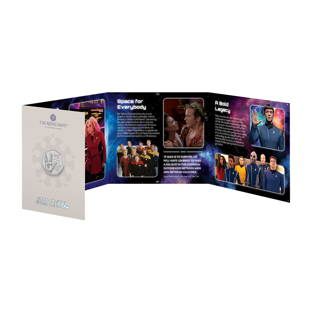Great Britain Star Trek 60th Anniversary 2026 50p Live Long & Prosper Brilliant Uncirculated Coin