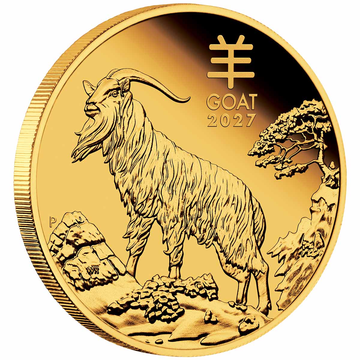 Australia Lunar Year of the Goat 2027 $15 1/10oz Gold Proof Coin