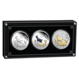 Australia Lunar Year of the Goat 2027 $1 1oz Silver 3-Coin Set