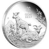 Australia Lunar Year of the Goat 2027 Silver Proof 3-Coin Set