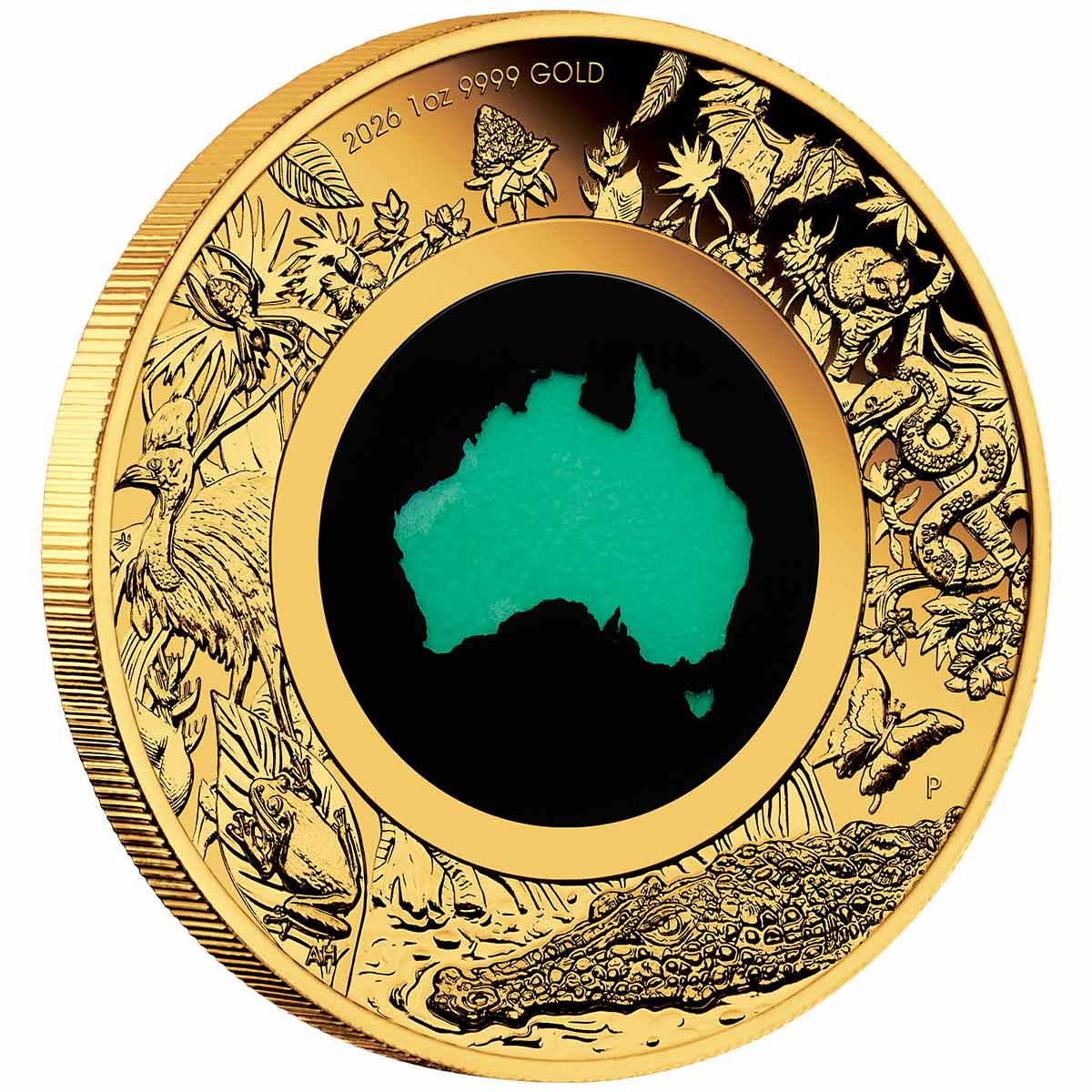 Australia Great Southern Land 2026 $100 Chrysoprase 1oz Gold Proof Coin