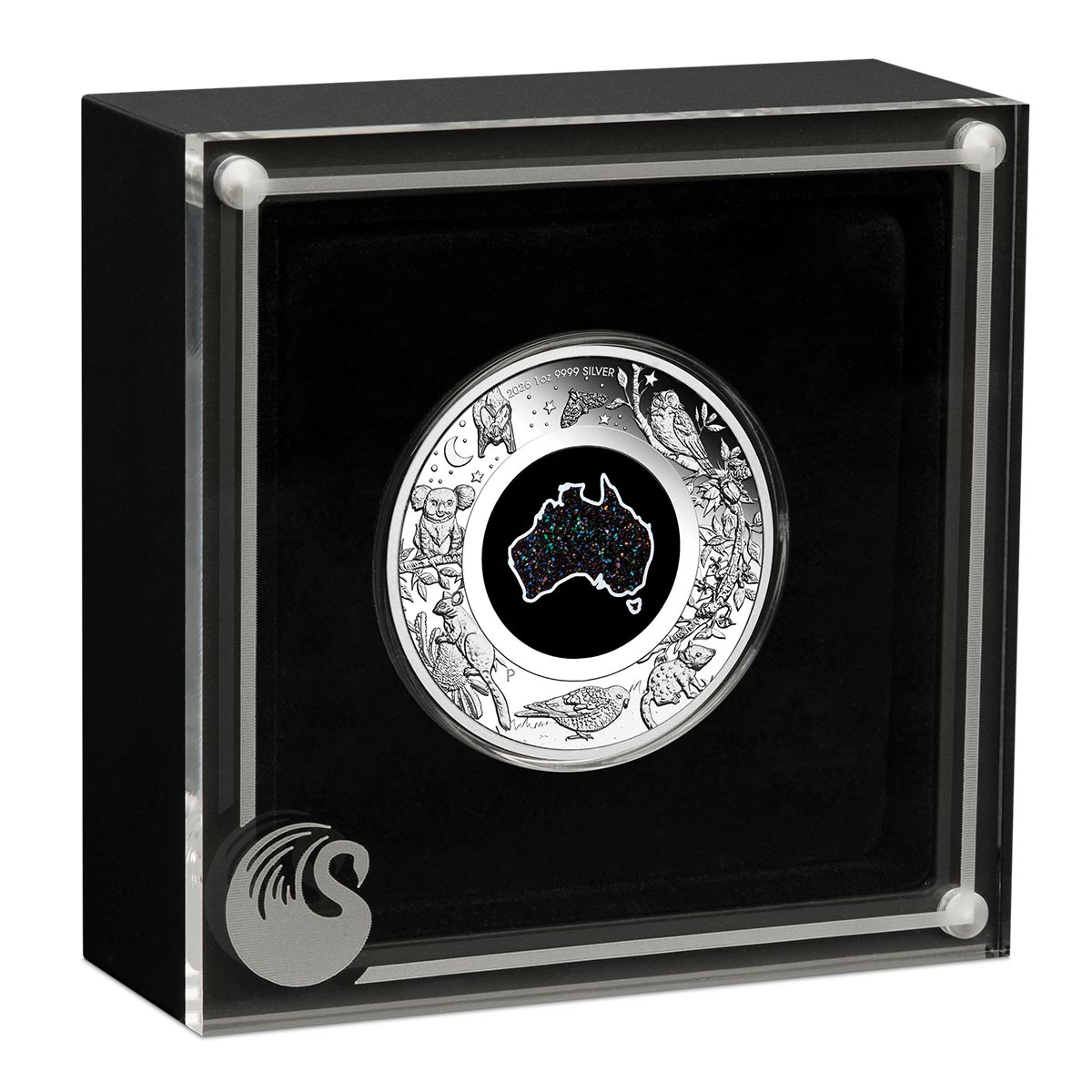 Australia Great Southern Land Nocturnal 2026 $1 Opal 1oz Silver Proof Coin