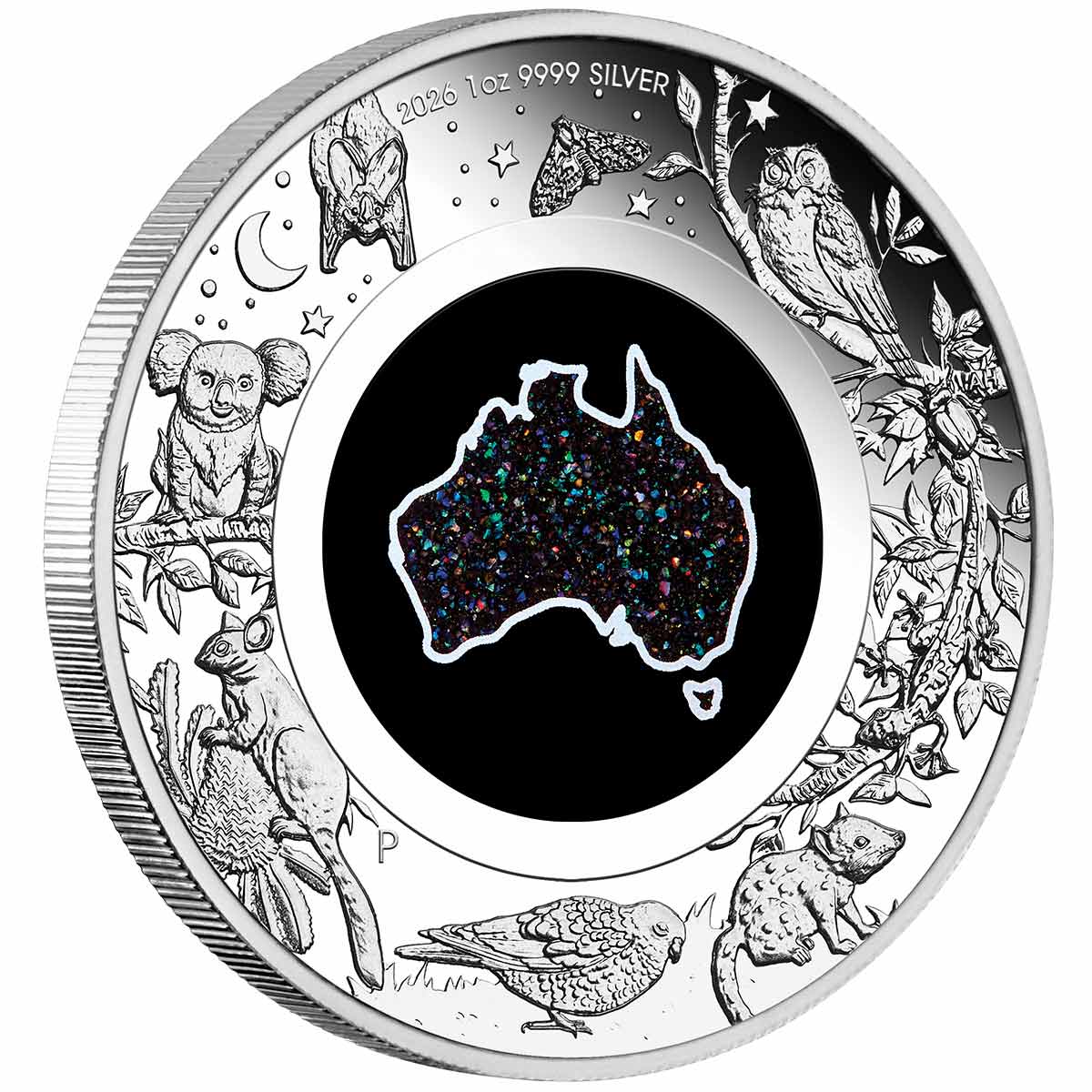 Australia Great Southern Land Nocturnal 2026 $1 Opal 1oz Silver Proof Coin