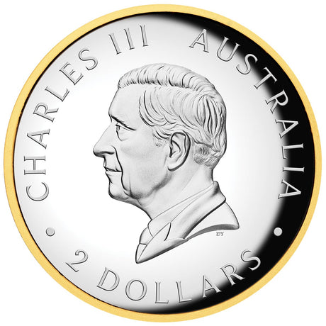 Australia Kookaburra 2026 $1 High Relief Gold-plated 2oz Silver Proof Coin