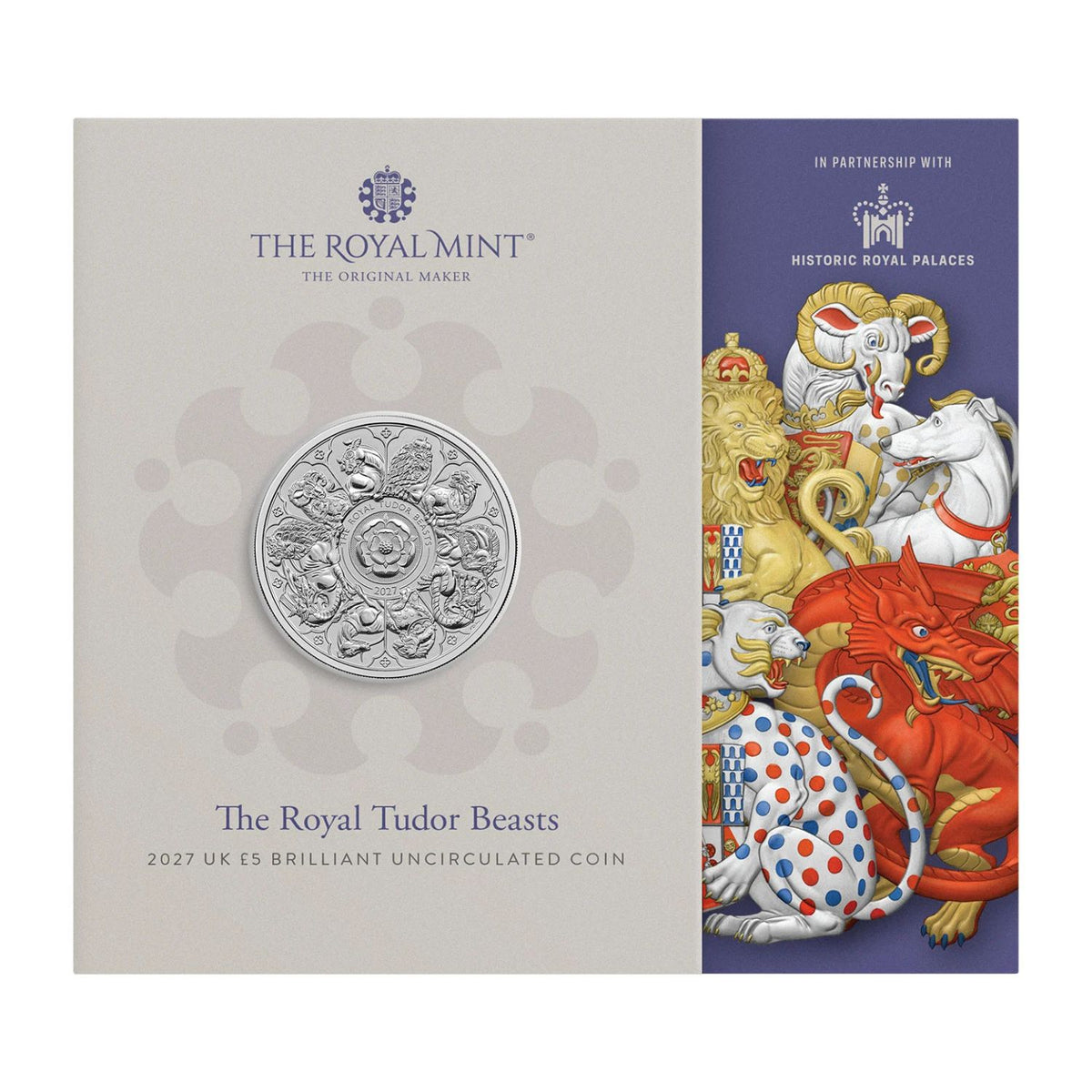 Great Britain Royal Tudor Beasts 2027 £5 The Completer Brilliant Uncirculated Coin