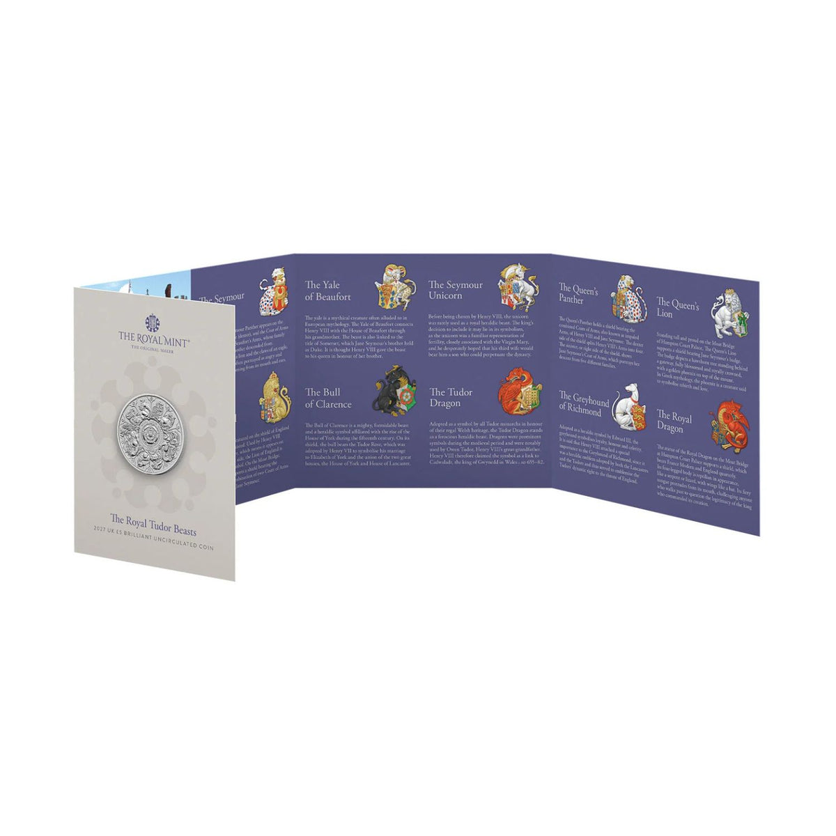 Great Britain Royal Tudor Beasts 2027 £5 The Completer Brilliant Uncirculated Coin