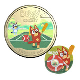 Australia Bluey Cricket 2027 $1 Colour Aluminium-Bronze Uncirculated Coin