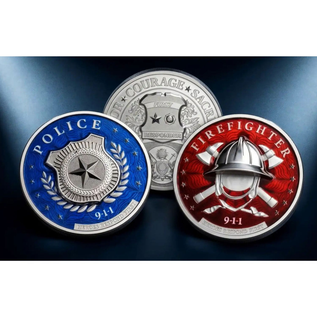 First Responders 2026 $5 Ultra High Relief Colour 1oz Silver Proof 2-Coin Set