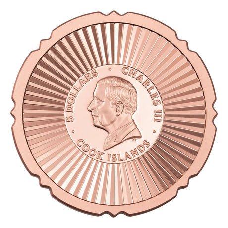 Evergreen Ladybug 2026 $5 Ultra High Relief Crystal Rose Gold-plated 1oz Silver Proof Coin