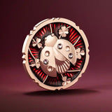 Evergreen Ladybug 2026 $5 Ultra High Relief Crystal Rose Gold-plated 1oz Silver Proof Coin