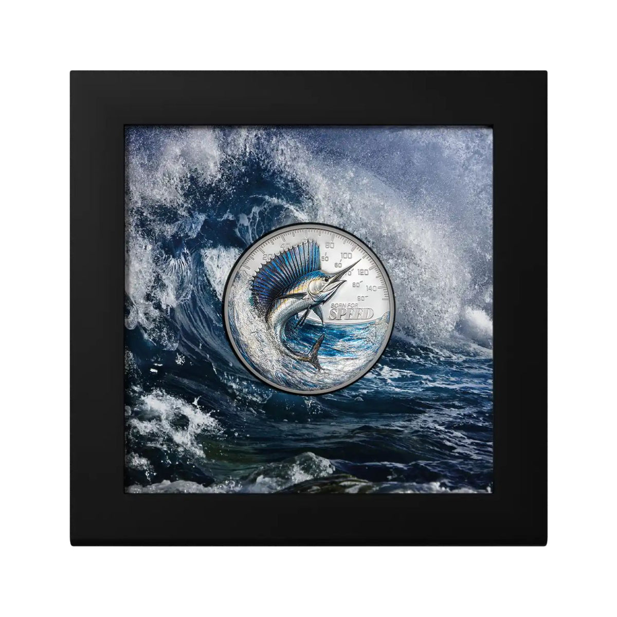 Born for Speed Sailfish 2027 $5 Ultra High Relief Colour 1oz Silver Proof Coin
