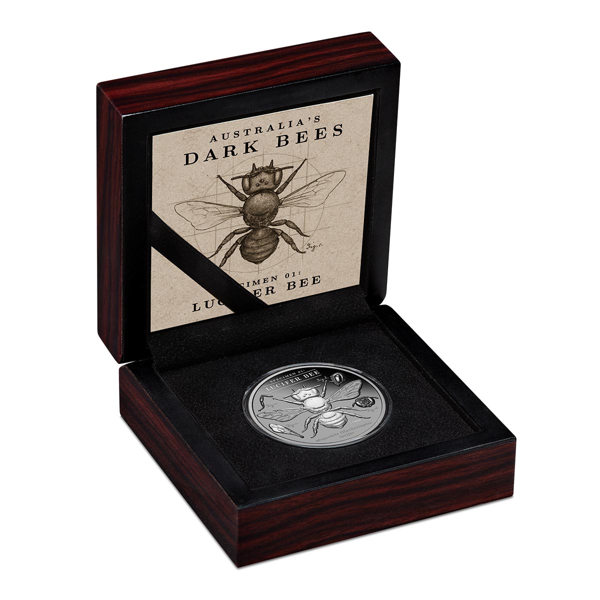 Australia's Dark Bees 2026 $2 Lucifer Bee 2oz Black Proof Coin