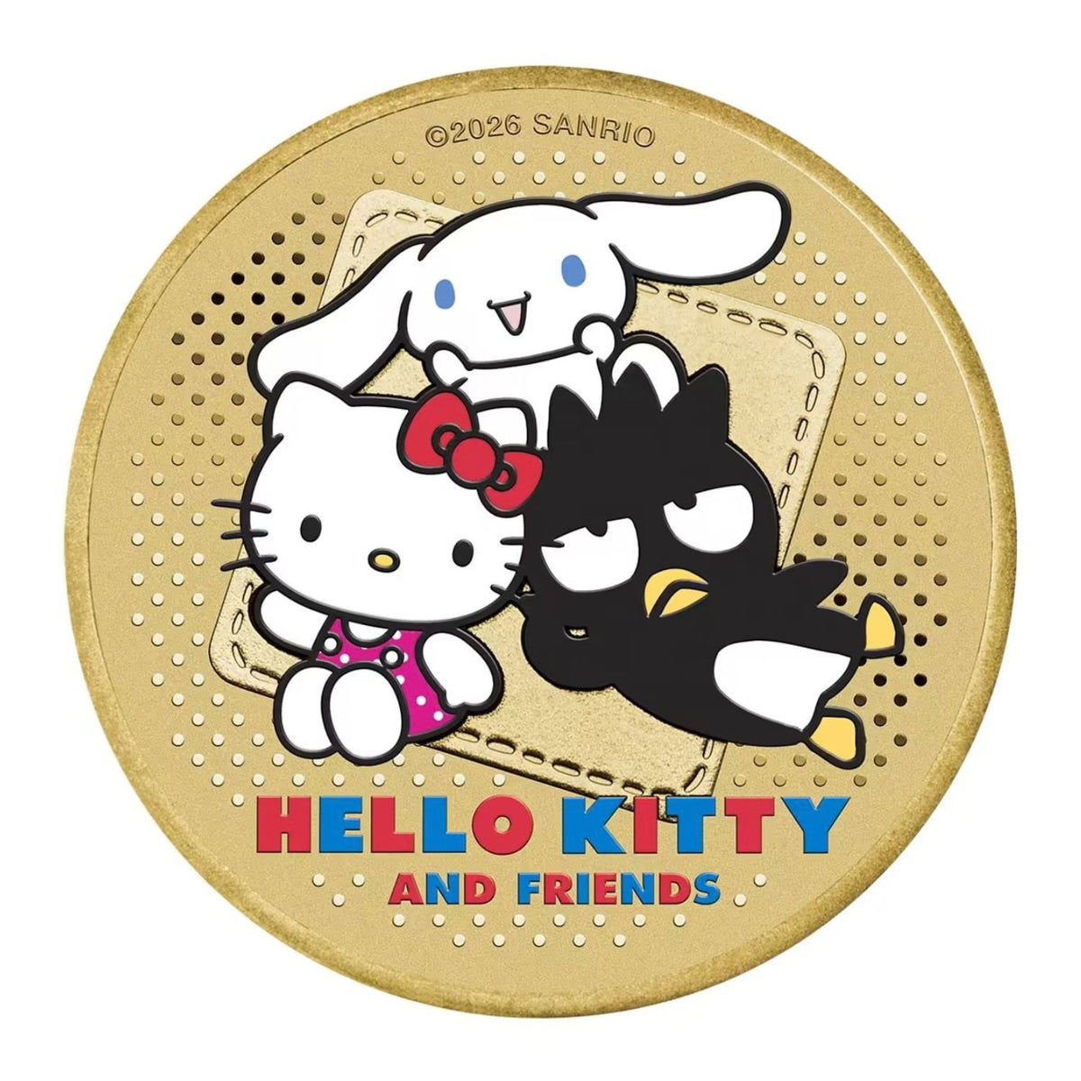 Hello Kitty, Cinnamoroll & Badtz-Maru 2026 $1 Stamp & Coin Cover