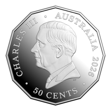 Australia Christmas Decoration 2026 50c Colour Silver Proof Coin