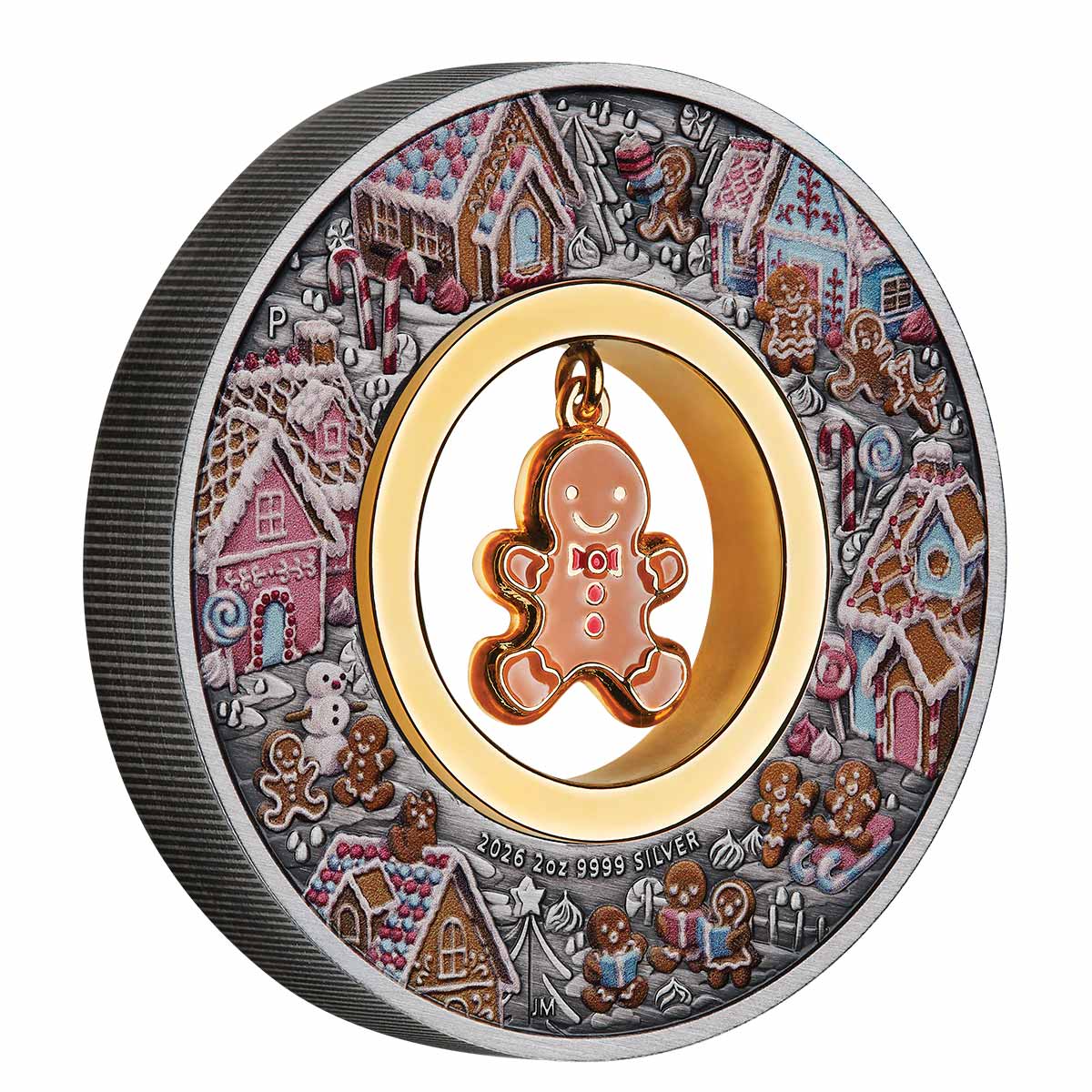 Australia Christmas Gingerbread Man 2026 $2 2oz Silver Antique Coin