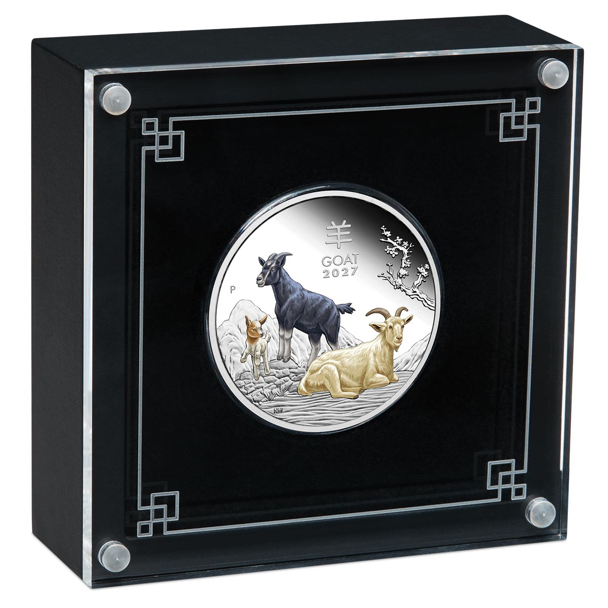 Australia Lunar Year of the Goat 2027 $1 Colour 1oz Silver Proof Coin