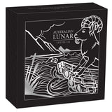 Australia Lunar Year of the Goat 2027 $1 Colour 1oz Silver Proof Coin
