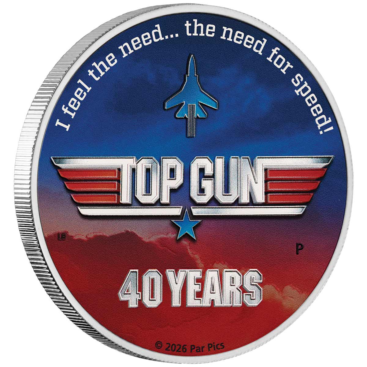 Top Gun 40th Anniversary 2026 $1 Colour 1oz Silver Uncirculated Coin