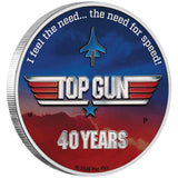 Top Gun 40th Anniversary 2026 $1 Colour 1oz Silver Uncirculated Coin