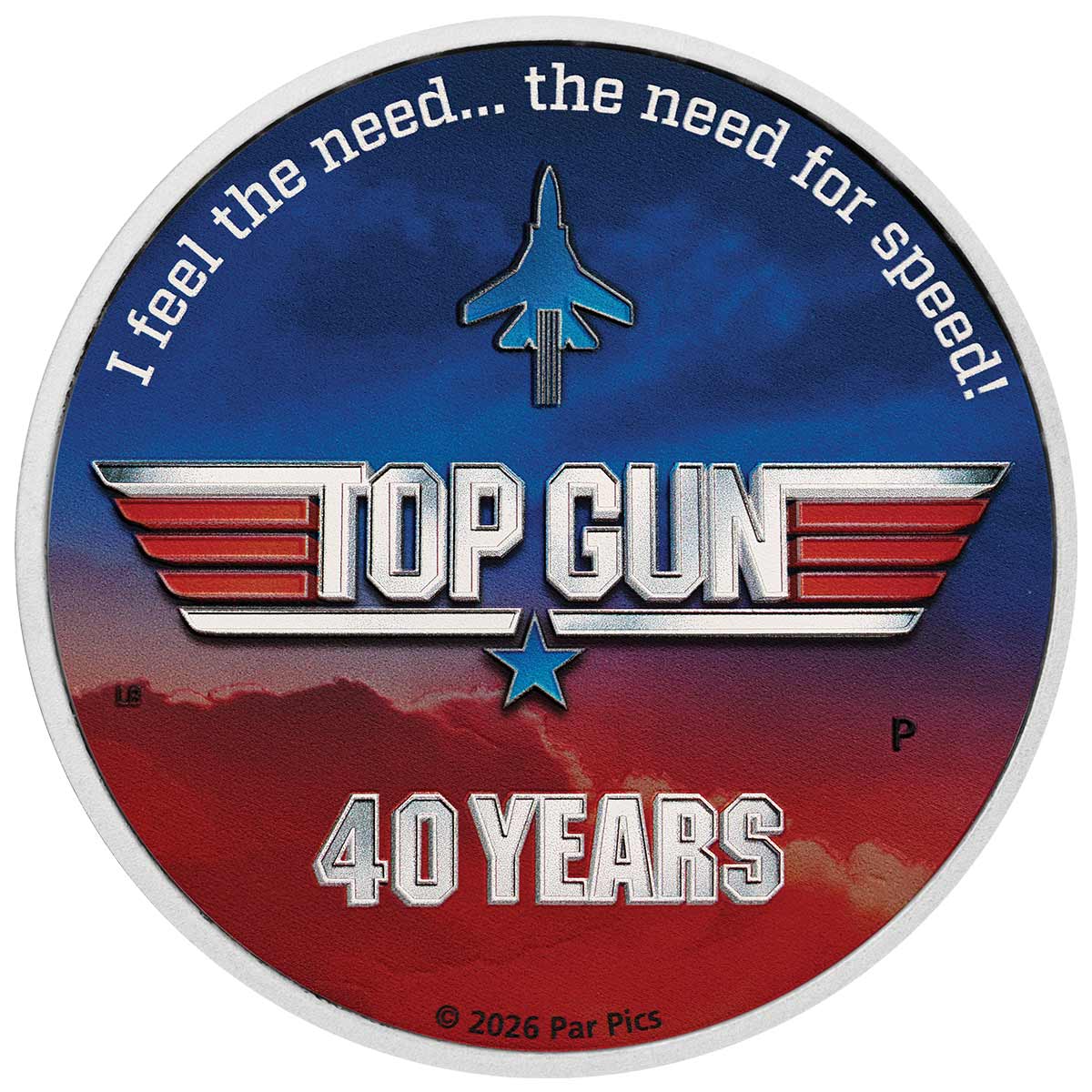 Top Gun 40th Anniversary 2026 $1 Colour 1oz Silver Uncirculated Coin