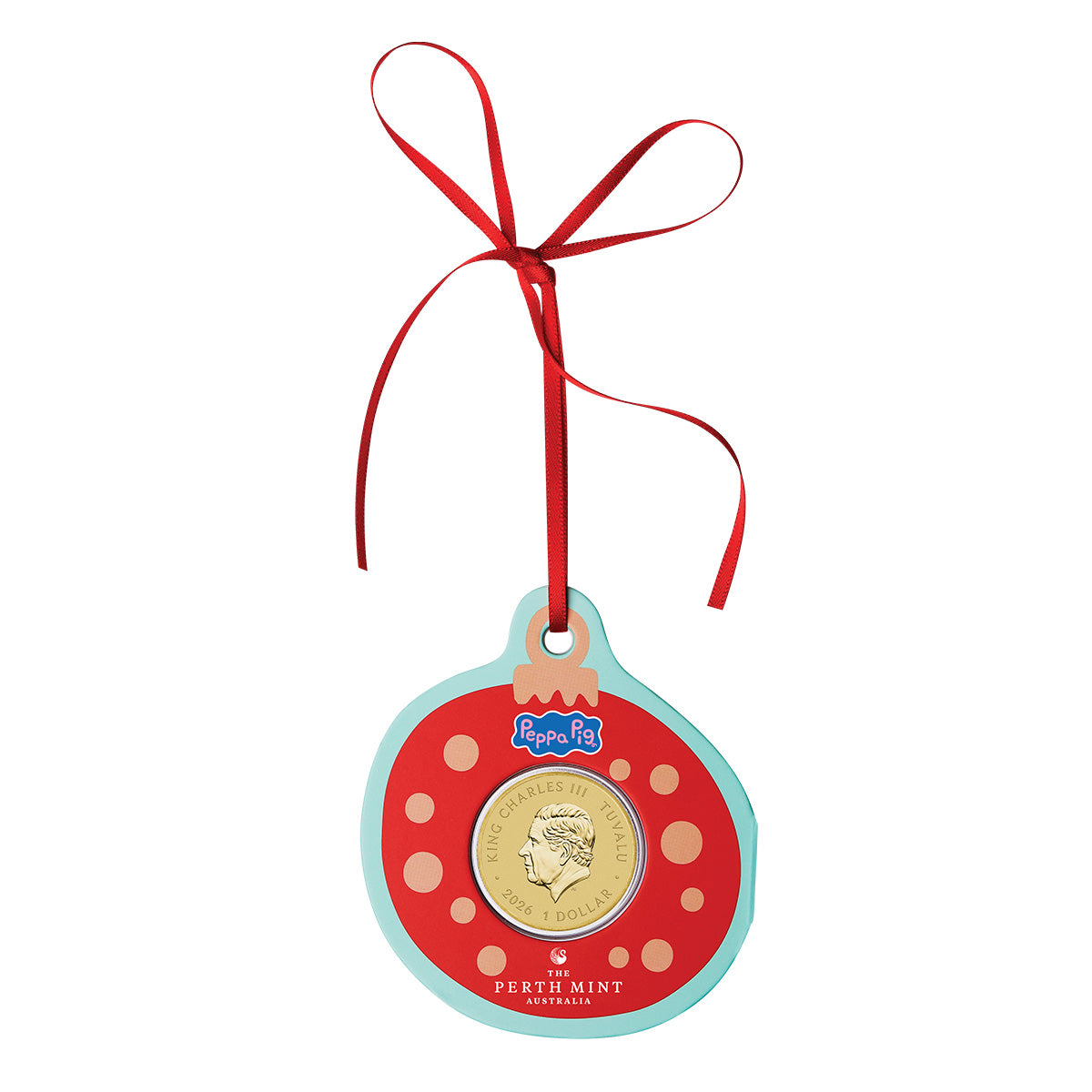 Peppa Pig Christmas 2026 $1 Colour Brilliant Uncirculated Coin