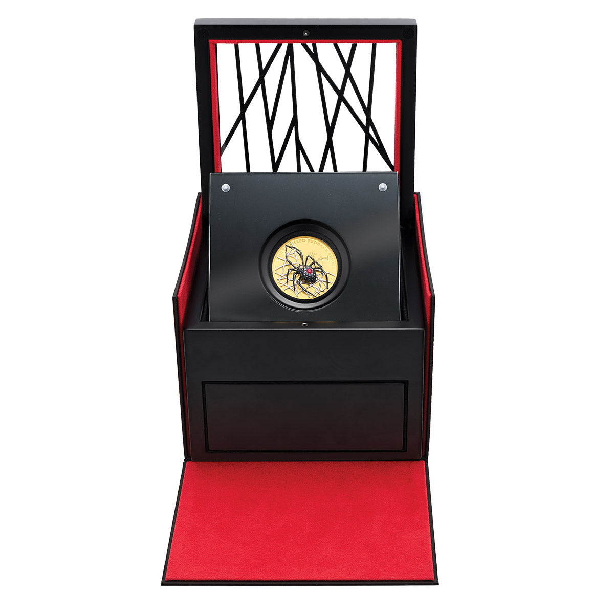Australia Jewelled Redback Spider 2026 $200 Black Diamond & Ruby 2oz Gold Proof Coin