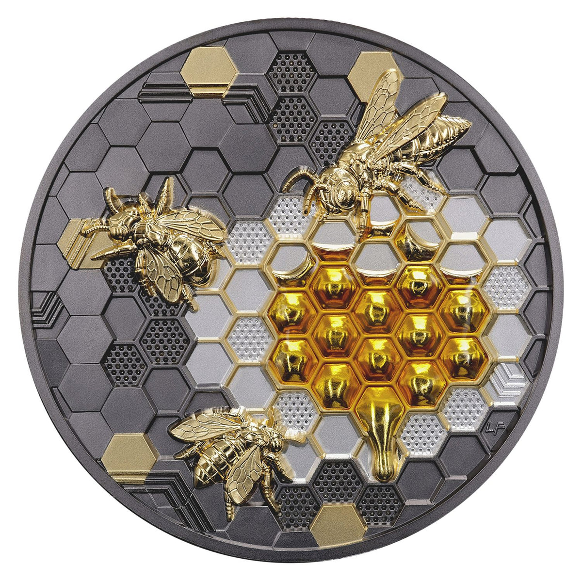Queen Bee Bionic Genesis 2026 $20 Gold-plated 5oz Silver Proof Coin