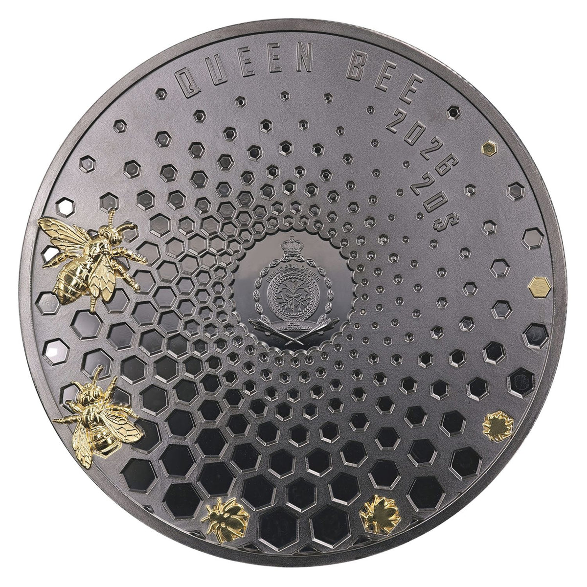 Queen Bee Bionic Genesis 2026 $20 Gold-plated 5oz Silver Proof Coin
