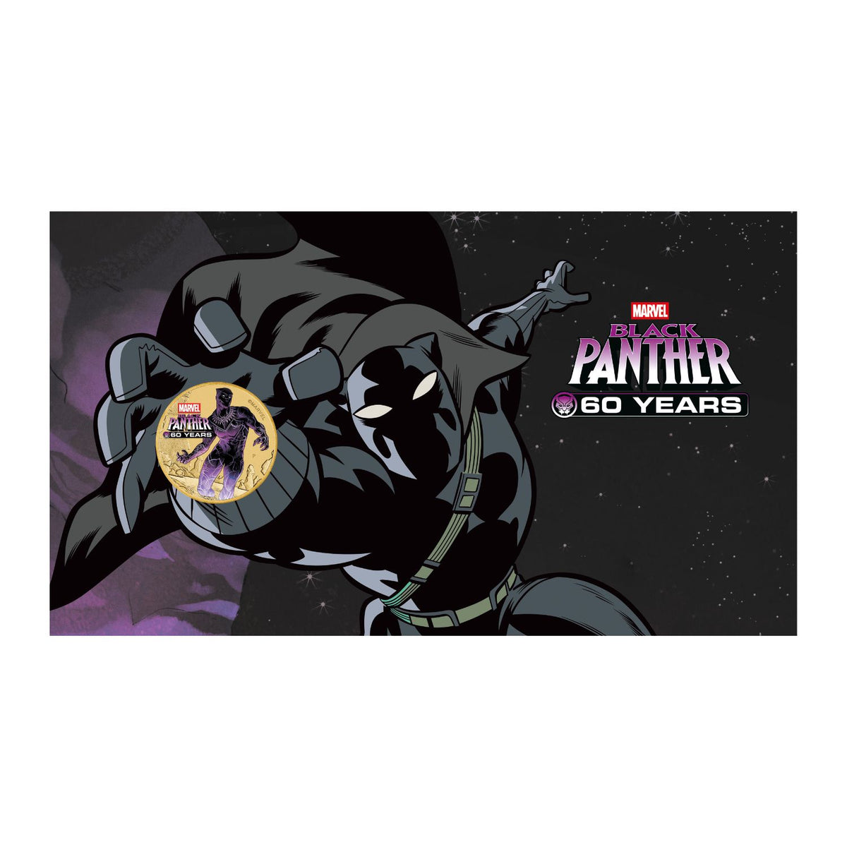 Black Panther 60th Anniversary 2026 $1 Stamp & Coin Cover