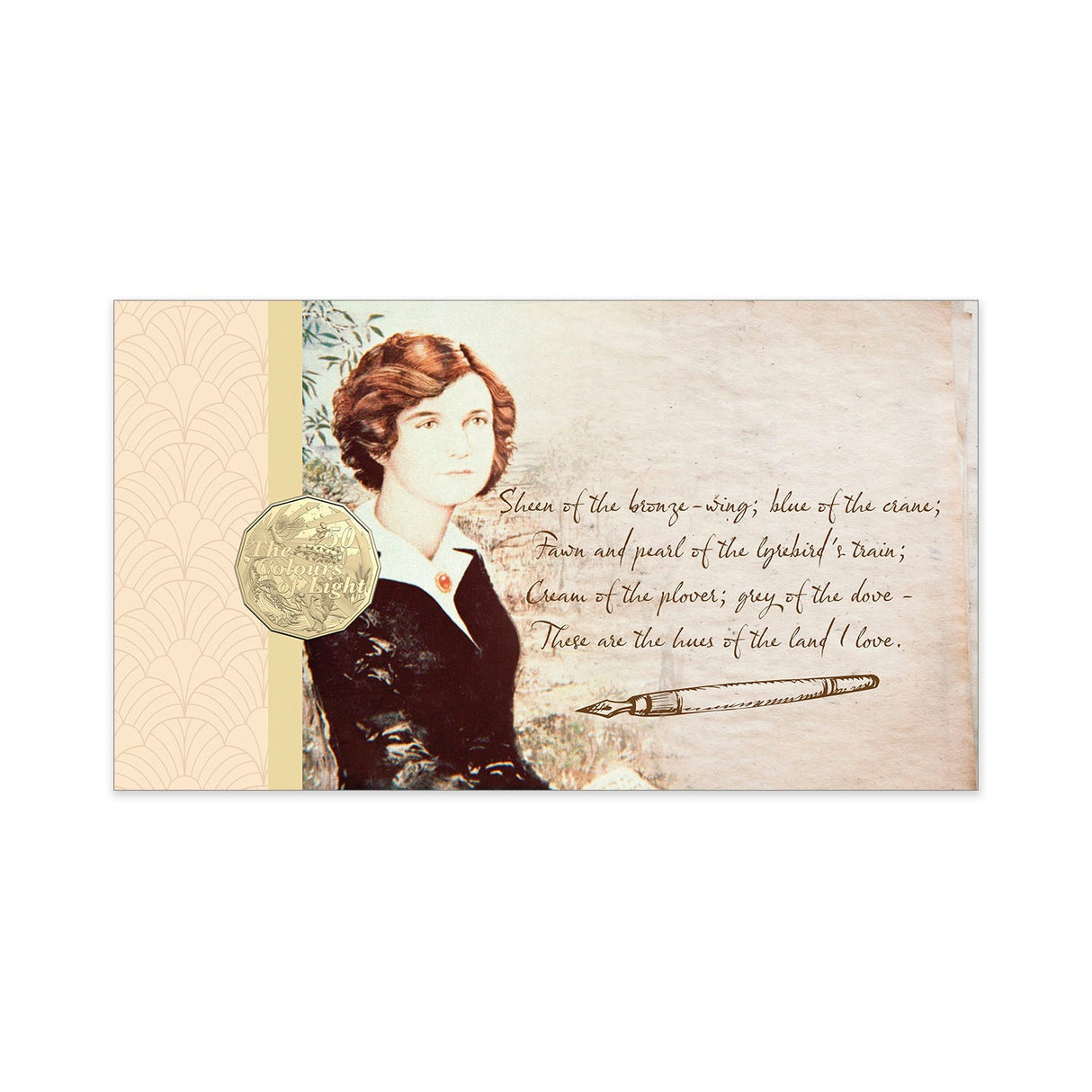 Australia Dorothea Mackellar - The Colours of Light 2025 50c Stamp & Coin Cover
