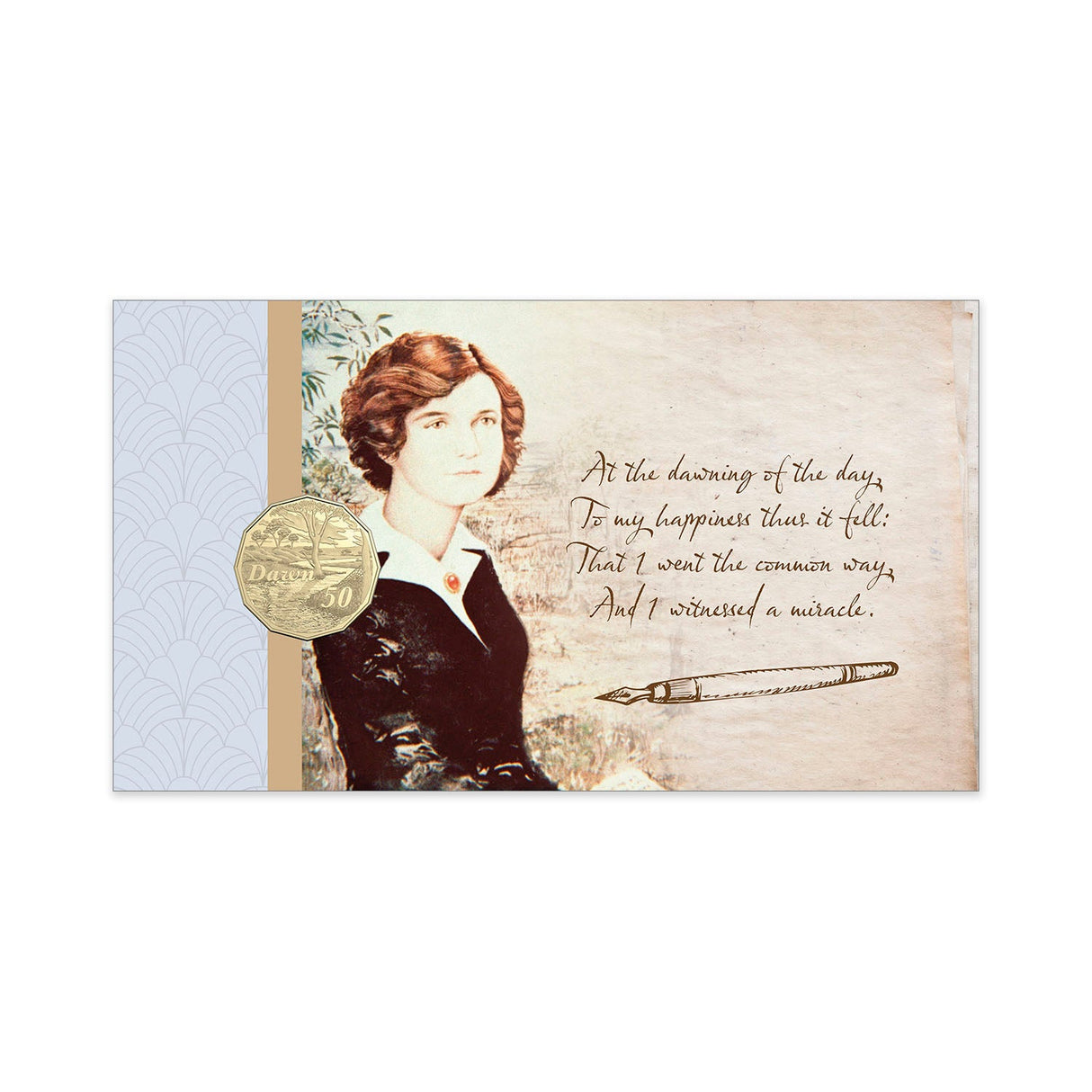 Australia Dorothea Mackellar - Dawn 2025 50c Stamp & Coin Cover