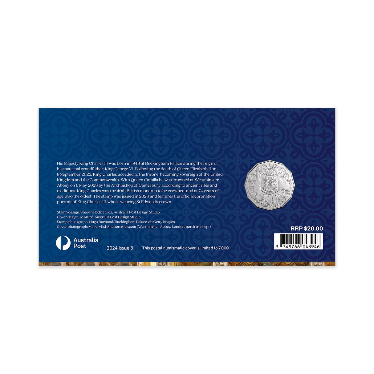 Australia King Charles III 2025 50c Stamp & Coin Cover