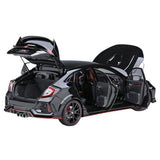 HONDA CIVIC TYPE R (FK8) 2021 (CRYSTAL BLACK PEARL) - 1:18 Scale Composite Model Car