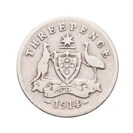 Australia George V 1914 Threepence Good-Very Good