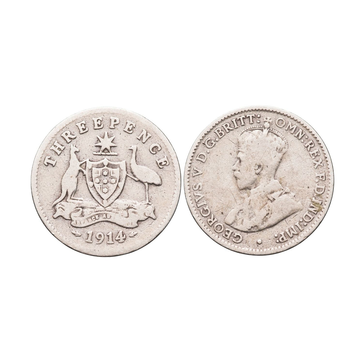Australia George V 1914 Threepence Good-Very Good