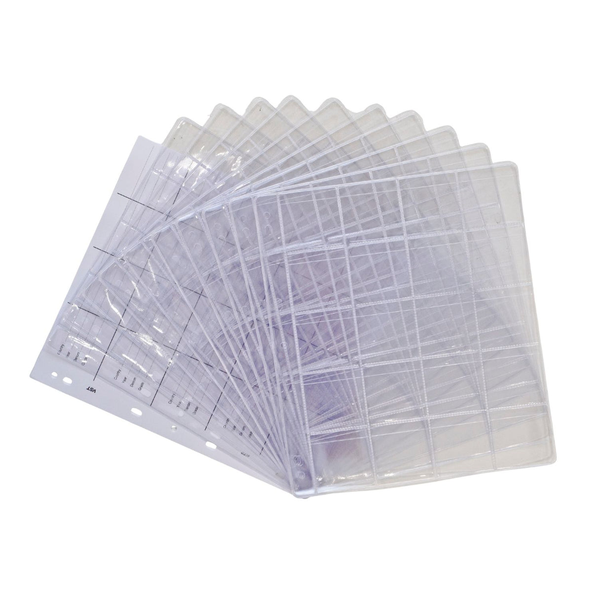 Plastic Coin Pages 20 Pocket  - 10 Pack