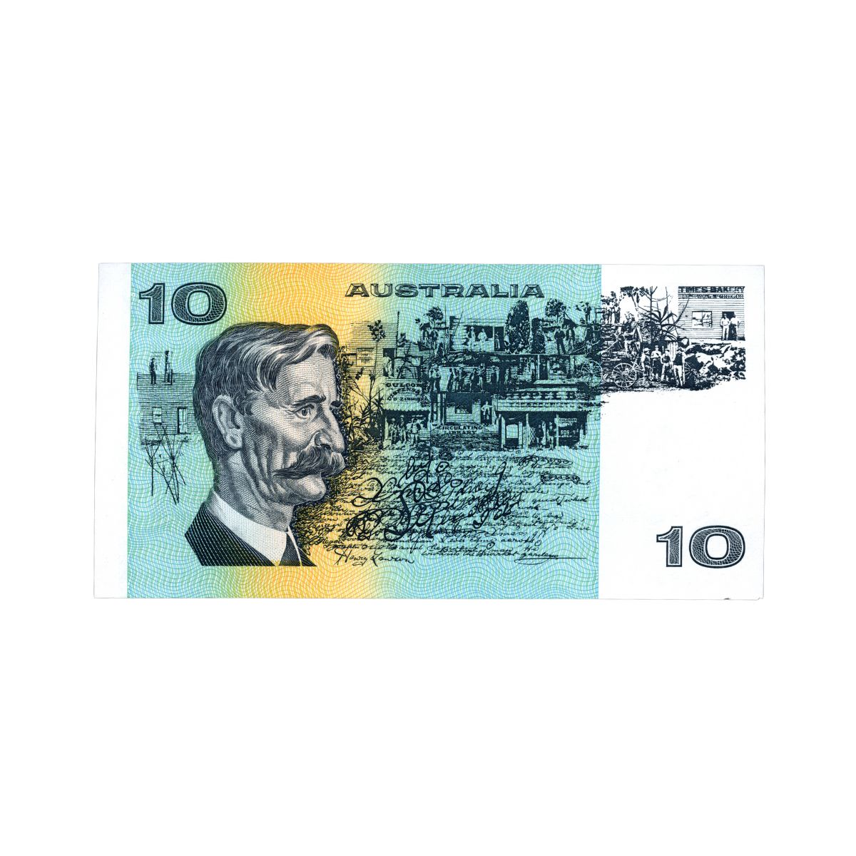 1991 $10 R313a Fraser/Cole with Plate Identification Letter (PIL) Uncirculated