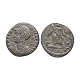 Roman Empire Constantine the Great 306-337AD Victory on Prow Fine-Very Fine Bronze Coin